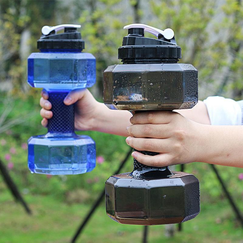 Large Capacity Dumbbell-Shaped Sport Water Bottle Gym Fitness Cycling Outdoor Training