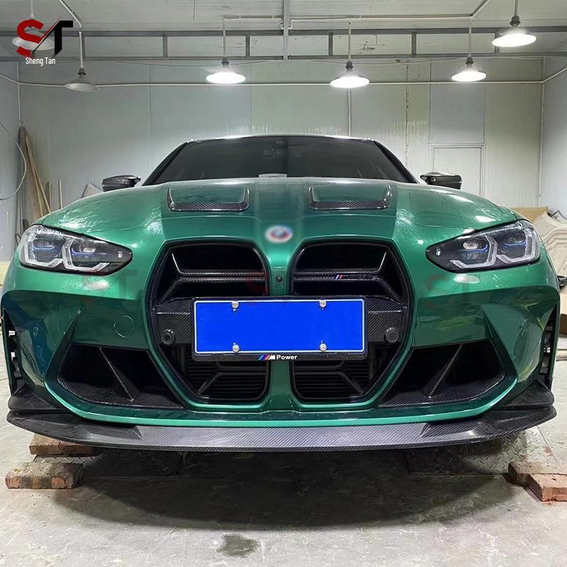 Передний сплиттер из углеродного волокна BMW G80/G82/G83 M3/M4, спойлер в стиле R44, диффузор нижней части бампера.