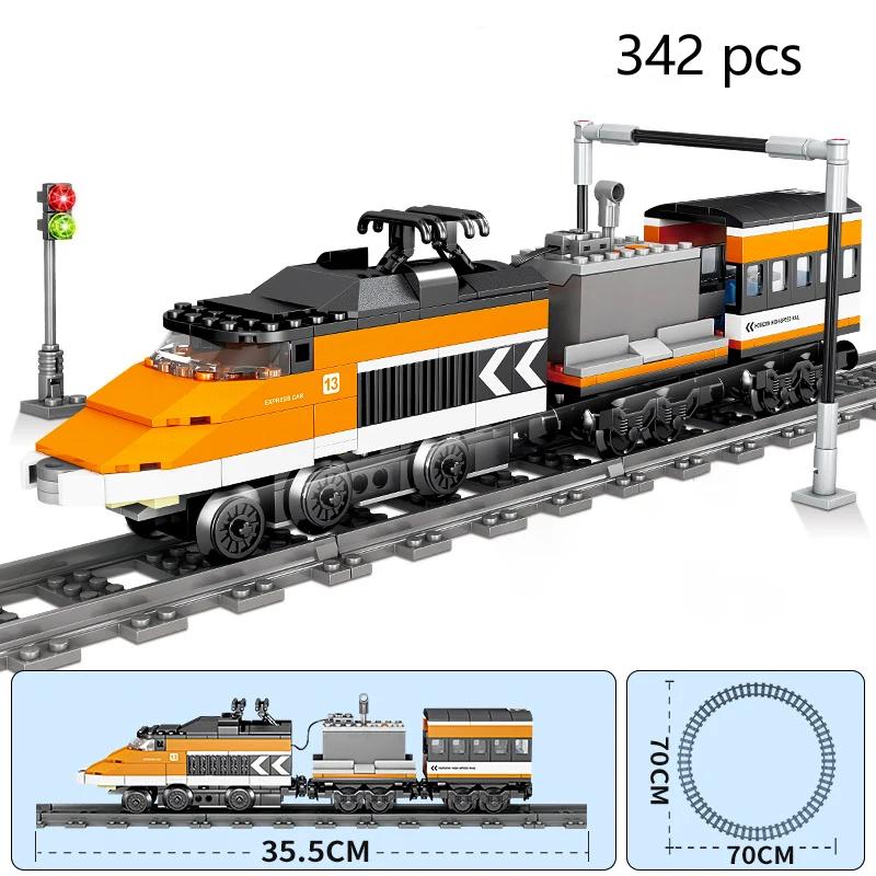 Игрушки-конструкторы «Движущийся поезд» с мотором – Идеально для транспортных средств – Сумасшедшие Мальчики Развивают Практические Навыки Понимание Железнодорожного Транспорта