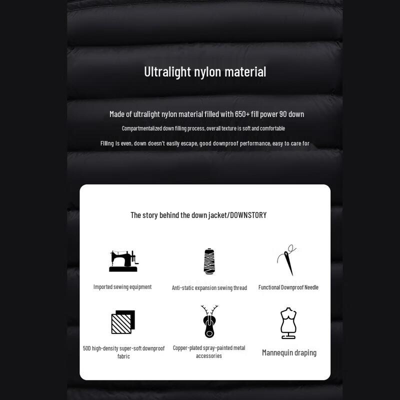 Jinyujie Women's Mid-Length Stand-Collar Lightweight Down Jacket