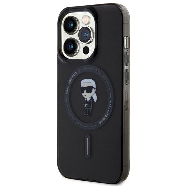 Karl Lagerfeld Klhmp15Lhfcknok Iphone 15 Pro 6.1 Czarny/Black Hardcase Iml Ikonik Magsafe