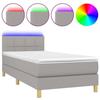 Maison Exclusive - Sommier à lattes de lit matelas LED Gris clair 100x200 cm Tissu