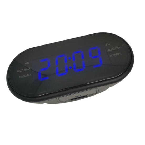 1 Set Electronic Alarm Clock Radio Snooze Function LED Digital Display Clock for Home Bedroom Office