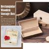 Vintage Gift Packaging Boxes Flip Lid Pine Treasure Chest Storage Rectangular Wooden Box