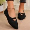 Туфли на плоской подошве женские туфли с острым носком осенняя вязаная повседневная обувь 2024 модная прогулочная обувь уютное трендовое платье женские туфли