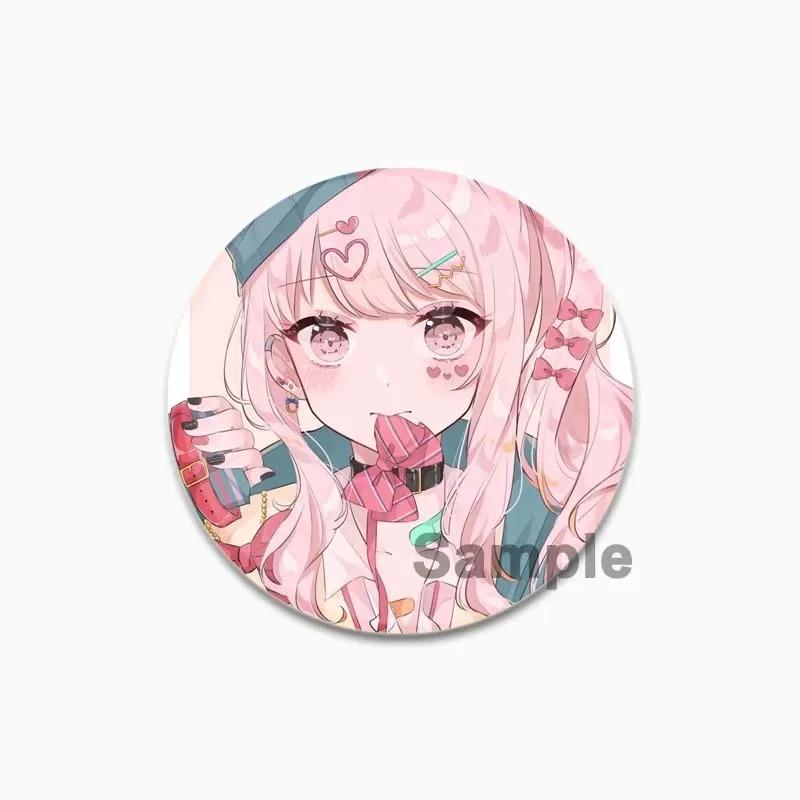 32/44/58 мм Акияма Мизуки мультфильм милые броши ручной работы круглый пластиковый значок аниме ювелирные изделия эмалированные булавки для рюкзака одежда шляпа