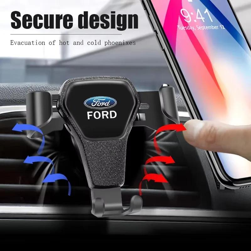 Автомобильная наклейка 2026 Для Ford Держатель для телефона в машине Gravity Крепление в вентиляционное отверстие Подставка для GPS Аксессуары Для Ford Focus mk2 mk3 Fiesta mk7 Ranger Monde