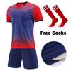 Adult Football Jerseys Shorts With Pockets  Socks 2025 Children's Soccer Clothes Maillot de football Men Training Kits