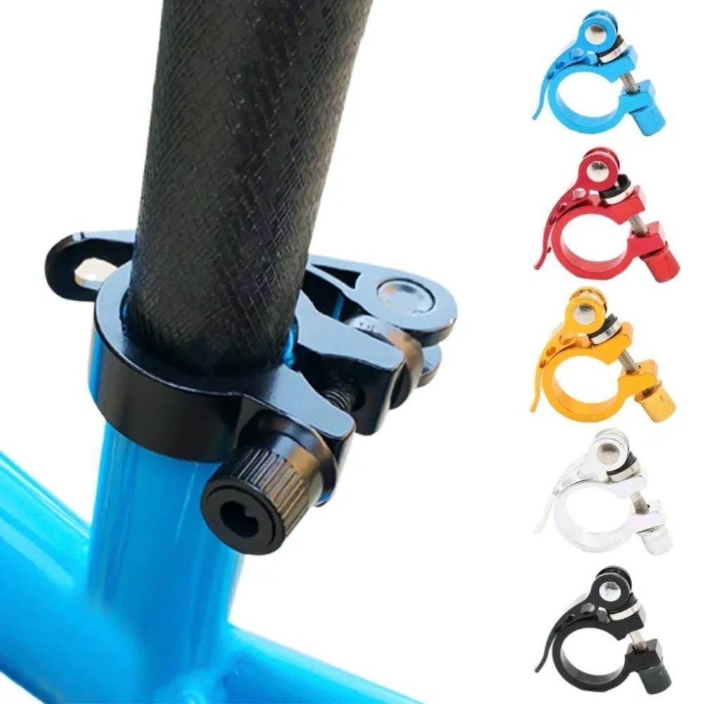Mountain Bike Seat Post Clamp Aluminum Alloy Ultralight 31.8mm Bicycle Quick Release Seat Tube Clamp Lock Buckle Cycling Parts
