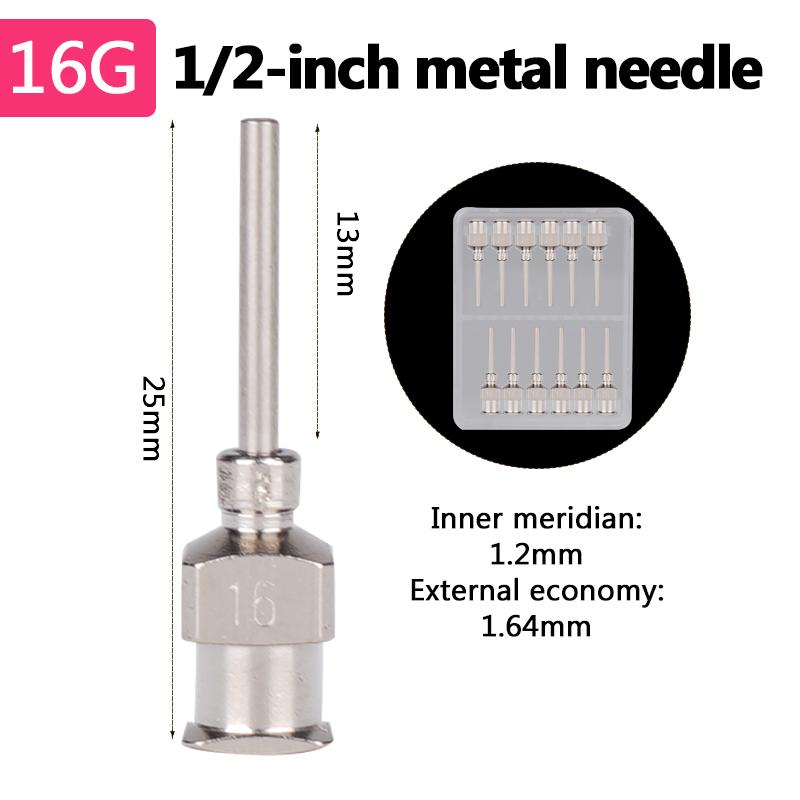 12PCS 1/2 Inch Dispensing Needle Stainless Steel 8G To 30G Blunt Tip Needle Injection Needle For High Temperature Hand Tool