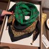Квадратный шелковый шарф женский новый с магнитной застежкой защита шеи маленький шарф женский весна, осень и зима с принтом шейный платок высококачественный универсальный