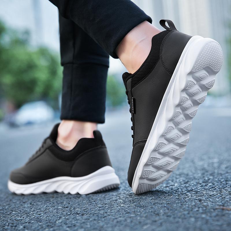 Новые мужские кроссовки, модная кожаная мужская повседневная обувь, кроссовки для бега на открытом воздухе, высококачественная удобная мужская обувь