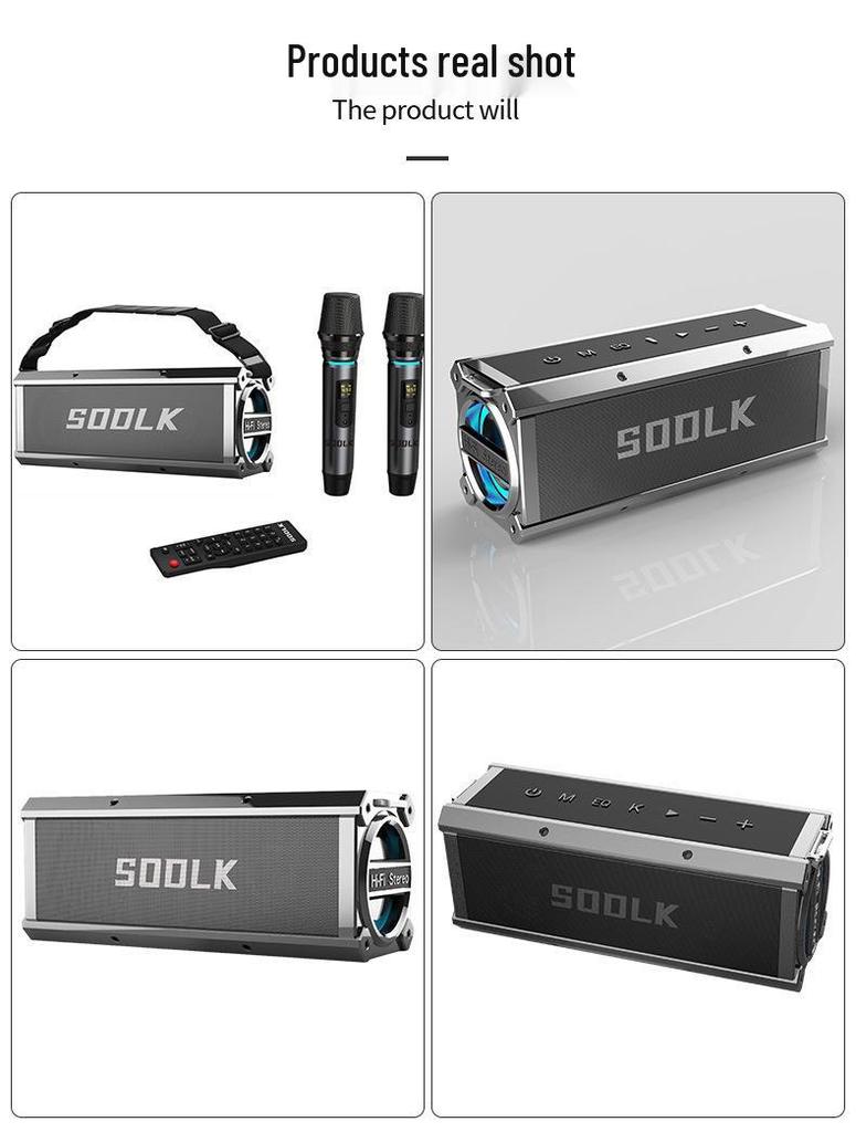 SODLK 120 Вт Немецкий Bluetooth Сабвуфер Динамик с K Song, Портативный для Дома и Танцев, Поддерживает U-диск и TF-карту.