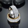 Fashion Glittering Ring Stainless Steel Wedding Rings