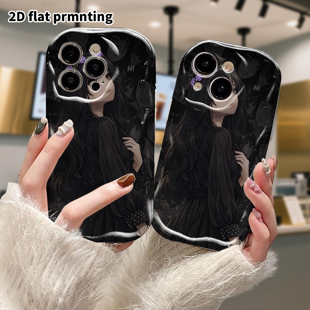 Чехол для телефона: 2D плоский, подходит для iPhone 18 17 16 15 14 13 12Pro, аниме-девушка, идеальный подарок на Рождество и Хэллоуин