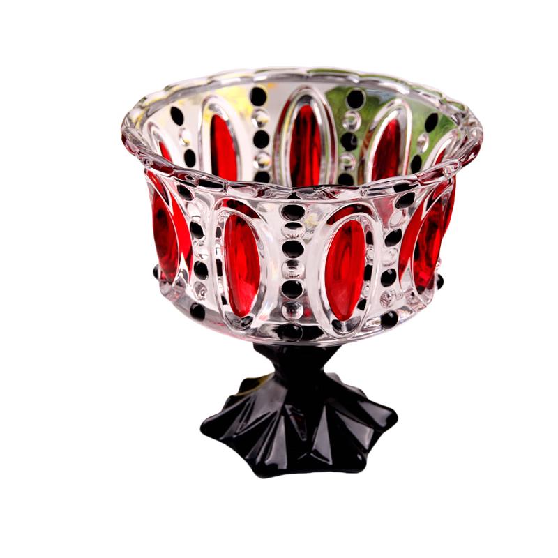Ручная роспись Flavinmci Красная стеклянная фруктовница