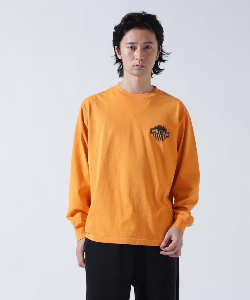 AVIREX EAGLE L/S T-SHIRT Men's 2XL Orange 783-6130003