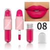 CmaaDu Face Lipstick, Red Lip Gloss Two -in -one Matte Cup Is Easy To Color