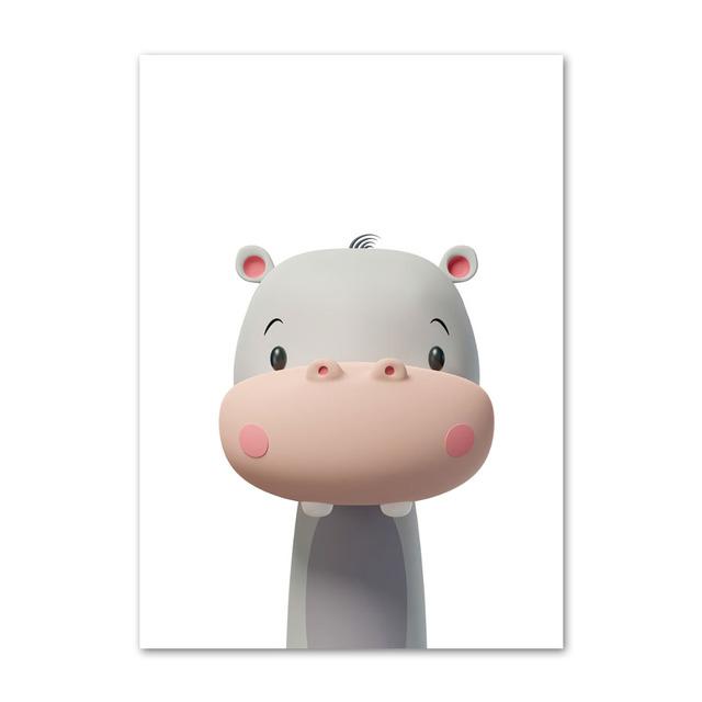 Nordic Poster Print Jungle Animal Elephant Zebra Tiger Lion Giraffe Leopard Nursery Wall Art Canvas Painting Pictures Kids Room