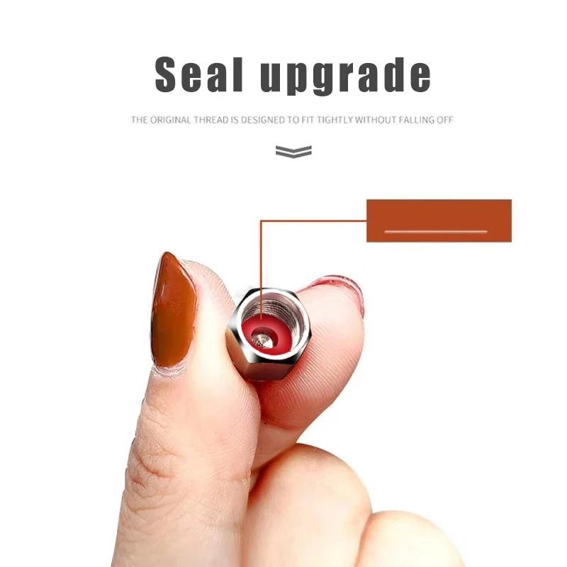 New 2026 Car Sticker 5Pcs Alloy Aluminum Car Valve Caps Dust Covers Rim For Mustang Ford Fiesta Kuga Edge Mondeo ST Fusion Explo