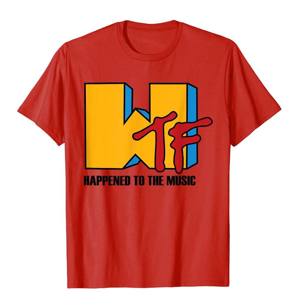 Wtf Happened To Music Funny Retro 80s Tshirt Popular Unisex T Shirts Funny Tops Shirts Cotton Gothic