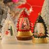 Рождественский вертеп, елка-шар с кружащейся водой, сверкающими огнями, настольная фигурка Санта-Снеговика для домашнего декора