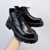 Мужское повседневное платье для вечеринок и банкетов, ботинки на платформе, черная модная обувь из натуральной кожи, ковбойские ботильоны, красивые короткие ботильоны для мужчин