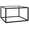 VidaXL Coffee Table Black with Tempered Glass 60x60x35 Cm