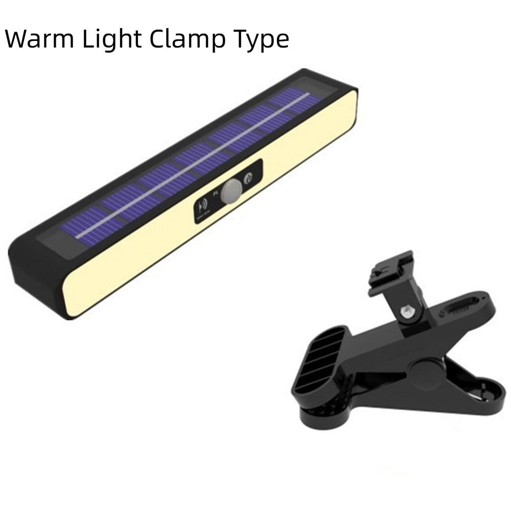 3 Light Modes Outdoor Courtyard Lamp Human Body Sensing LED Solar Light Solar Clip Light  Garden