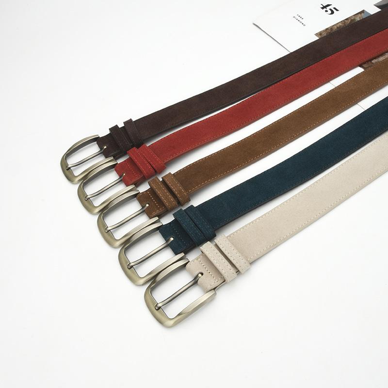 Frosted Belt Women'S Casual Simple Pin Buckle Belt Jeans Decorative Belt Women