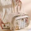 Travel Waterproof Transparent PVC Beach Handbags for Women Toiletries Bag Ladies Sports Swimming Fitness Bag Makeup Cosmetic Bag