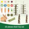 23Pcs Rabbits Chew Toys Wood Small Pet Boredom Breakers Cage Accessories Pet Tooth Grinding Snacks Guinea Pig Dragon Cat Fun Toy