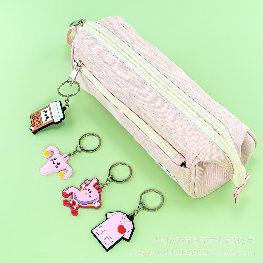 Medical Series Cartoon Animation PVC Keychain or Backpack Pendant with Customizable Logo.