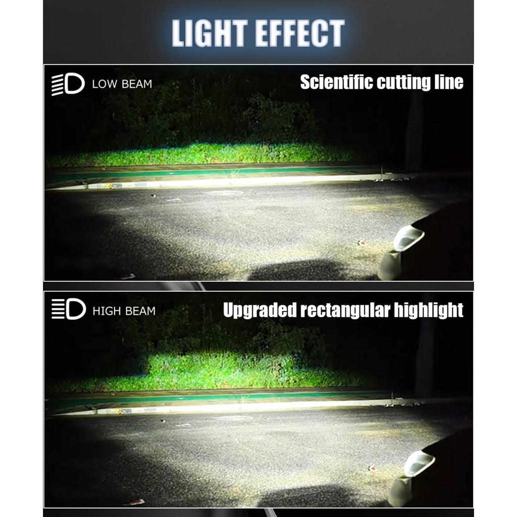 Светодиодные лампы H4 Более яркие светодиодные фонари Срок службы более 50 000 часов 6500K 18000 лм Белый Без полярности Упаковка из 2 штук