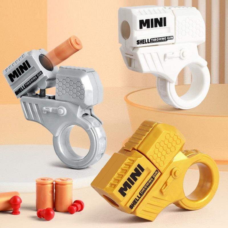 Мини-пистолет для метания снарядов, вращатель для пальцев, декомпрессионный игрушечный пистолет, офисные игрушки для снятия стресса и беспокойства, подарки для детей и взрослых