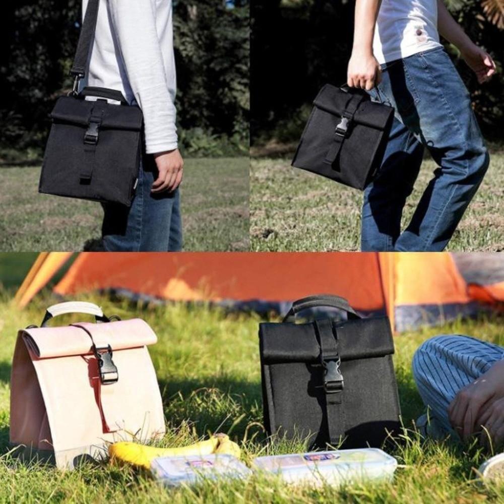 Adjustable Shoulder Strap Insulated Lunch Bag Portable Insulated Meal Container Picnic Bag  Work