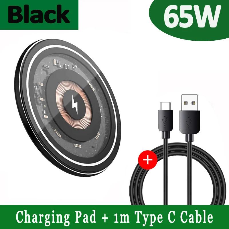 30 Вт Беспроводная зарядная панель-подставка для iPhone 16 15 14 13 12 Pro Max X Samsung Xiaomi Зарядные устройства Индукционная Быстрая Зарядка Док-станция