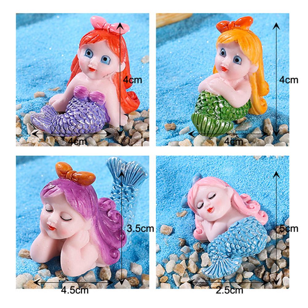 4pcs  Princess Landscape Ornaments Creative Resin Crafts For Fish Tank Aquarium Decoration