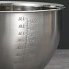 Stainless Steel Salad Bowl with Scale Mark Polished Surface BPA Free Easy To Clean Dishwasher Safe Multifunctional Mixing Bowl