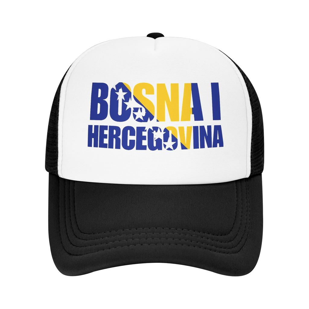 Bosnia and Herzegovina Flag Mesh Baseball Cap Unisex Women Fashion Sun Hats Hat Adjustable Summer Trucker Hat