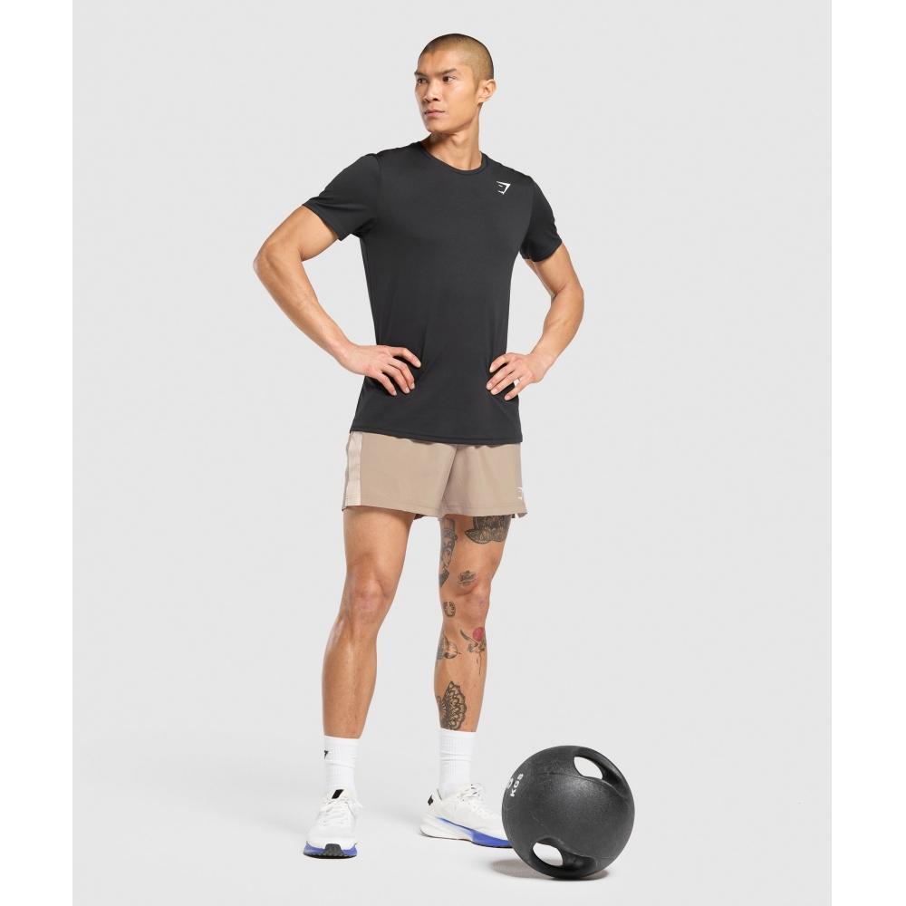 Gymshark Спортивные шорты 5 Цементно-коричневый Серый A1b3m Ncz7