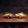 Ancient Fish Statue Handmade Copper Marine Animal Figurine Ornament For Living Room Bookshelf Decoration Sewing Project