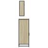 3 Piece Bathroom Furniture Set Sonoma Oak Wood Based Material