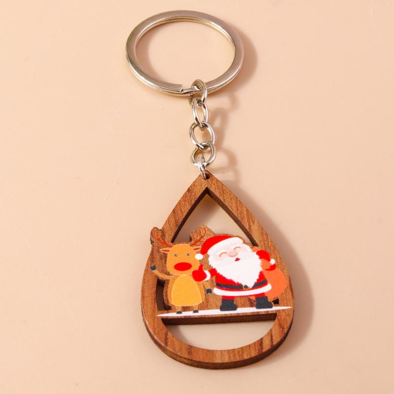 Cute Christmas Key Chain Snowman Santa Claus Key Ring Pendant for Car Key Holder Women Girls Handbag Decor DIY Jewelry Gift