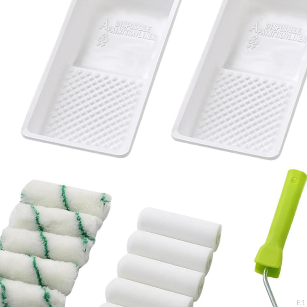 Валик для покраски с рамкой, поддоном, вкладышами для покраски углов с небольшим ворсом