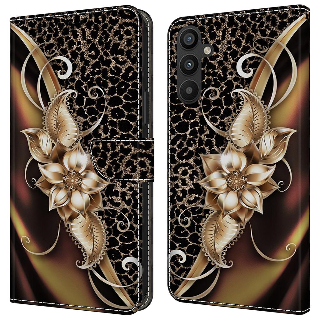 Чехол-кошелек для Samsung Galaxy A35 5G, из ПУ кожи с узором, на магнитной застежке, тип - книжка