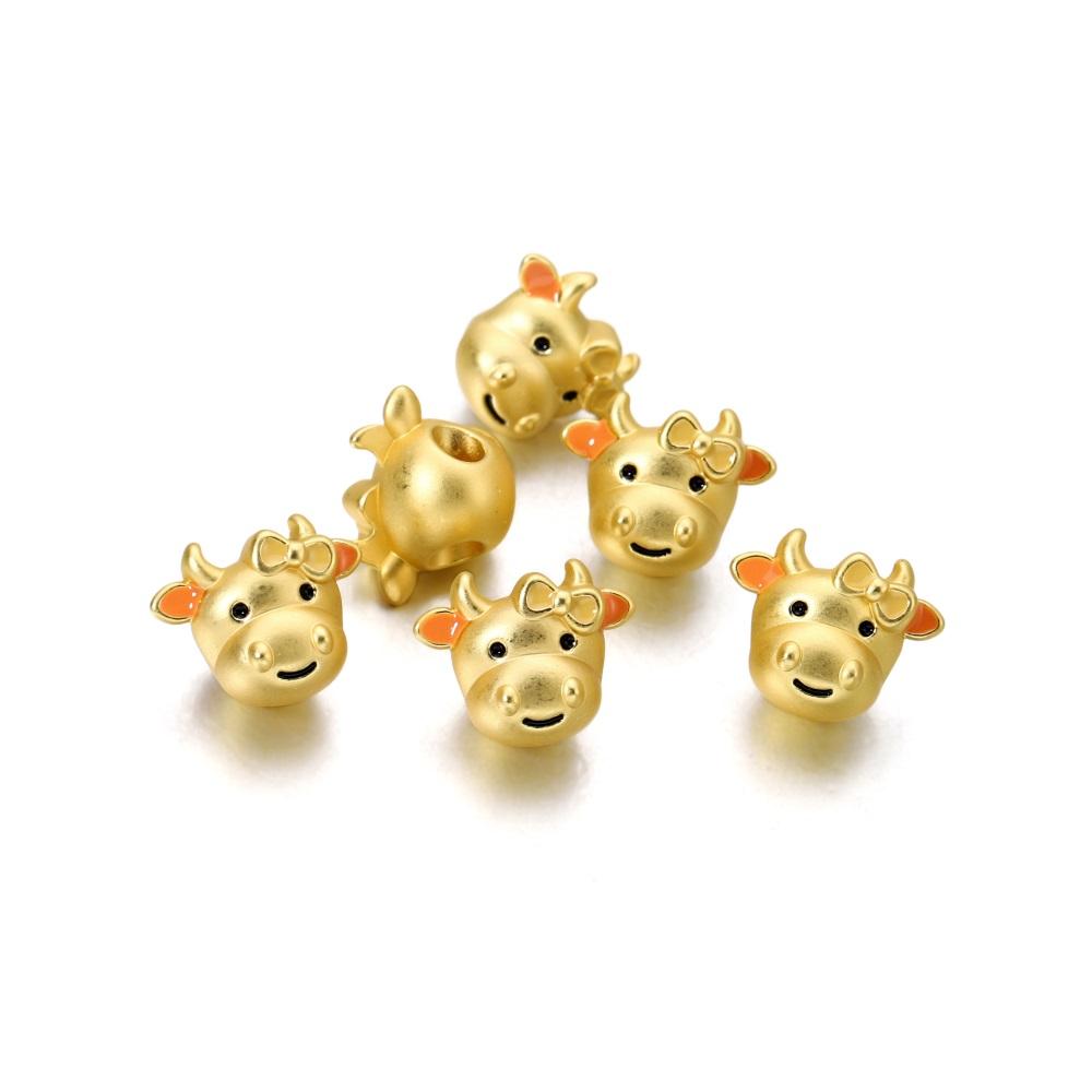 5-12 шт./пакет 12 зодиакальных свободных разделительных бусин, объемные металлические бусины для DIY браслетов, фурнитура для изготовления ювелирных изделий, аксессуары