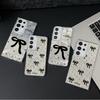 Тонкий чехол TPU с мягким краем и узором в виде банта для Samsung S25 Ultra S24 FE S23 A56 A36 A16 A55, сверкающий перьями, ударопрочный, блестящий, жесткий чехол для задней панели из ПК