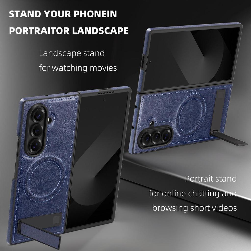 Чехол-подставка Samsung Z Fold7/Z Fold6 Магнитный Кристальная Защита Бизнес-телефон