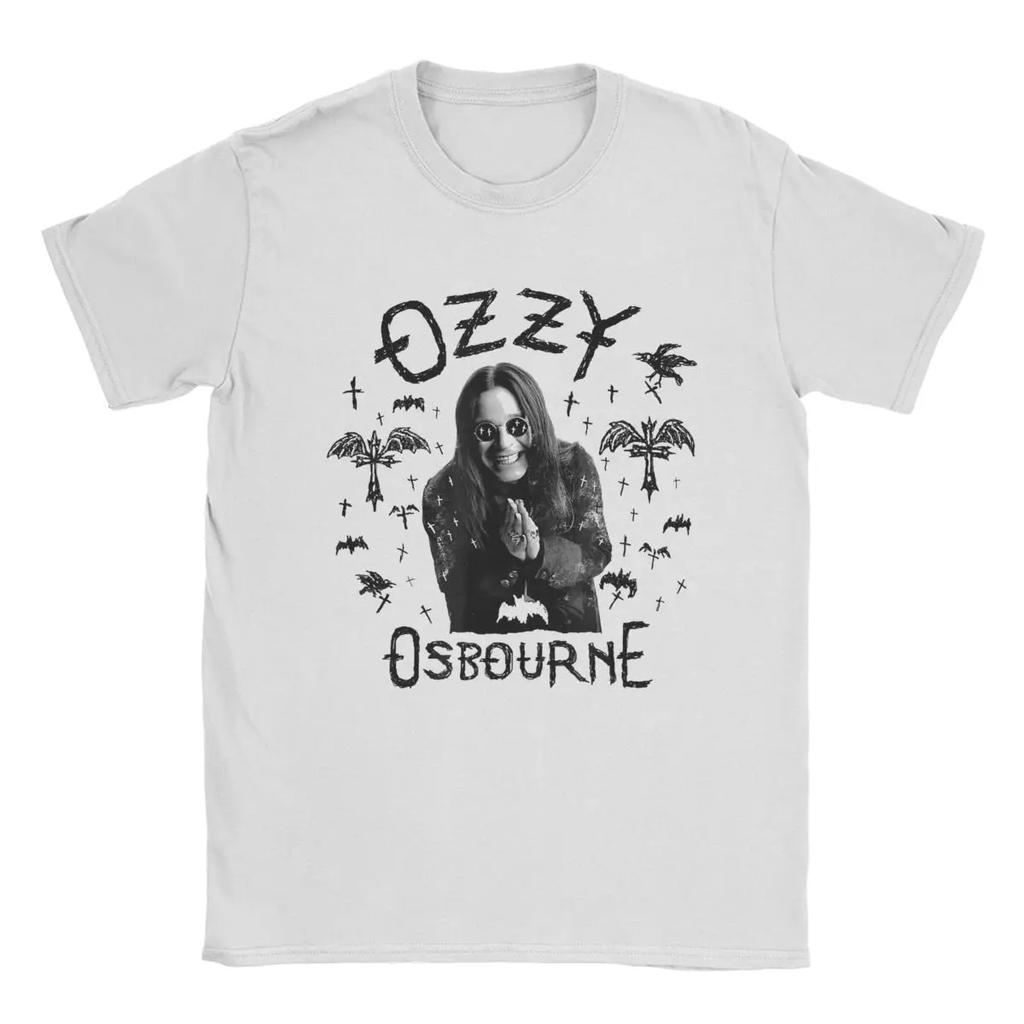 Мужские футболки Ozzy Osbourne Cross Flying Novelty Pure Cotton Tee Shirt Short Sleeve T Shirt Round Gate Clothing 4XL 5XL 6XL